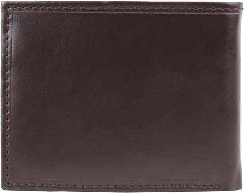 Vista 2 de Tommy Hilfiger Billetera plegable de cuero para hombre con bolsillo para monedas talla única