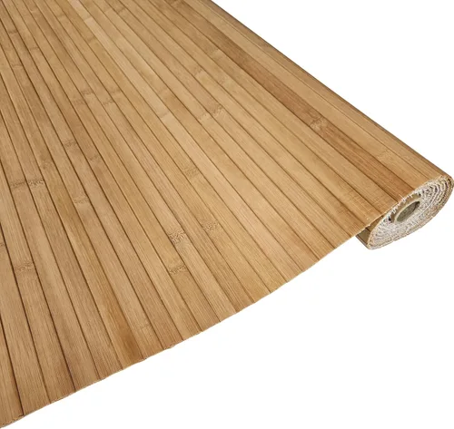 Vista 11 de Paneles de bambú natural – Paneles de revestimiento de pared flexibles para decoración de sala de estar, azulejos de techo y cocinas al aire libre