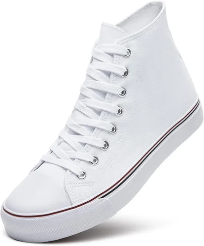 Vista 50 de ZGR Tenis de lona para hombre, con cordones, clásicos, casuales, para caminar