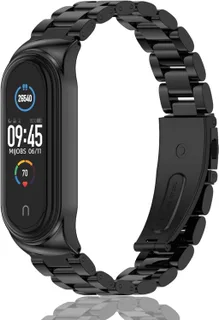 Mi Band 6 Mi Band 5 Correa para Xiaomi Mi Band 4 3, Correa de reloj de acero inoxidable Pulsera de repuesto de metal para Mi Smart Band 6