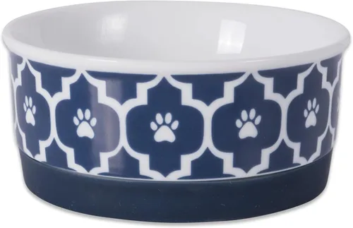 Vista 31 de Recipiente y contenedor para mascotas Bone Dry Lattice Collection, plato único, pequeño, 4.25x2 pulgadas, aguamarina