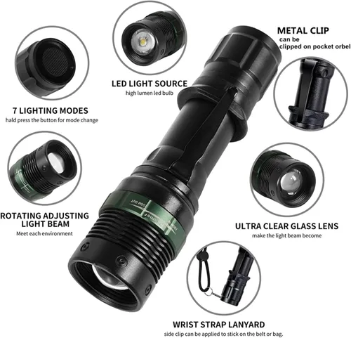 Vista 3 de 2 luces LED de señal de seguridad de 11 pulgadas, luces de control de tráfico con 7 modos de flash rojo, para asistente de estacionamiento