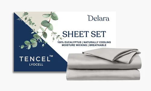 Vista 14 de Sábana bajera ajustable 100% lyocell tencel de eucalipto, naturalmente refrescante, súper suave, sedosa, absorbe la humedad, equilibrio