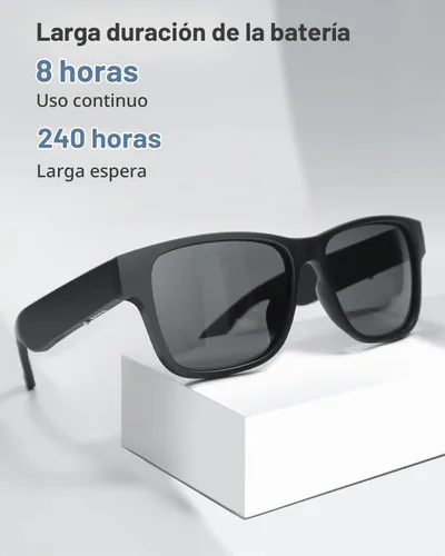 Vista 5 de RUIMEN Lentes inteligentes de audio Bluetooth para hombres y mujeres, lentes de sol inteligentes con altavoces y micrófonos con música de oído