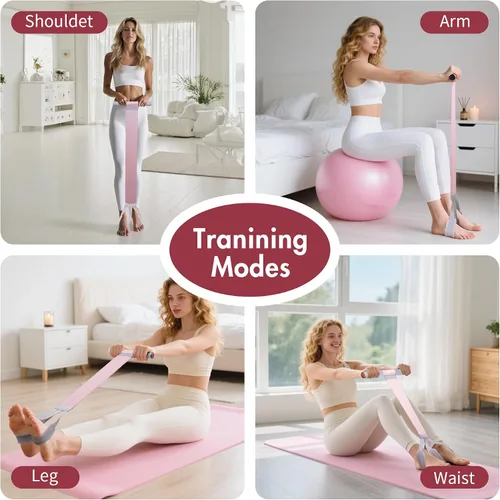 Vista 3 de Resistance Bands for Women Men - Non-Slip Exercise Bands for Glutes, Legs, Arms & Full Body Workout, Home Gym Strength Training, Physical Therapy