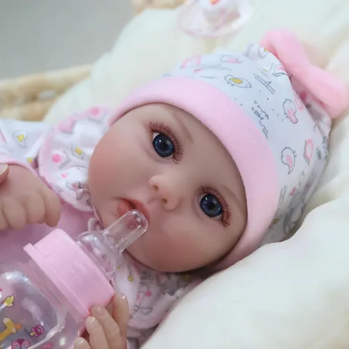 Vista 4 de Kaydora Muñeca Reborn Baby – Niña recién nacida realista de 16 pulgadas, muñeca de silicona realista con cuerpo suave y pesado, caja de regalo