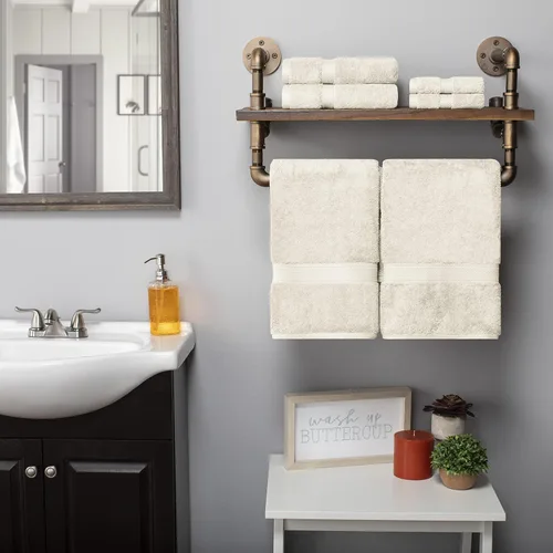 Vista 125 de BNM Toallas de Algodón Egipcio de Peso Pesado, Ideales para Baño, Ducha, Spa, Hotel, 800 GSM, Toallas Faciales/de Aseo, Toallas de Mano, Toallas
