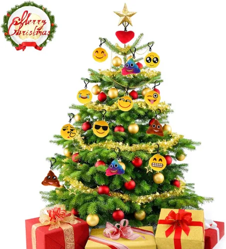 Vista 5 de Llaveros emoji, de Dreampark, para fiestas, Navidad, cumpleaños