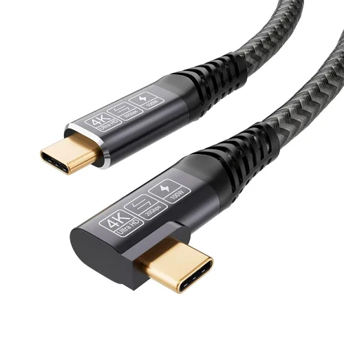 Vista 7 de Cable USB C a C 3.2 Gen 2 × 2 de 100 W/20 Gbps [6.6 pies/6.6 ft] Salida de video 4K de carga rápida compatible con Thunderbolt 3/4 para MacBook iPad