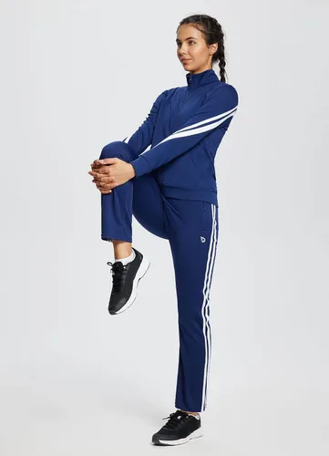 Vista 6 de BALEAF Pantalones deportivos para mujer pantalones deportivos para correr bolsillos con cremallera pantalones deportivos para calentar casuales