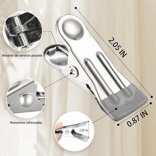 Vista 2 de percha de calcetines para secar sujetador rack ropa interior panty bebé Gris oscuro (20 clips)
