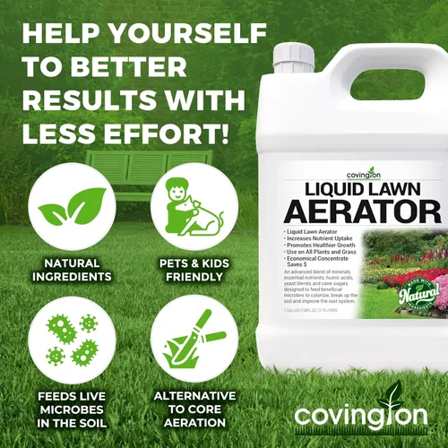 Vista 9 de Covington Aireador Líquido para Césped (1 Galón) – Acondicionador y Suavizante de Suelo para Césped y Jardines – Afloja la Arcilla y el Suelo