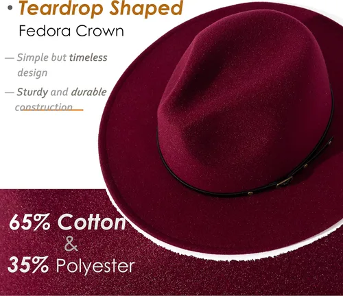 Vista 48 de Lisianthus - Sombrero con cinta con hebilla de ajuste, para mujer, modelo Fedora