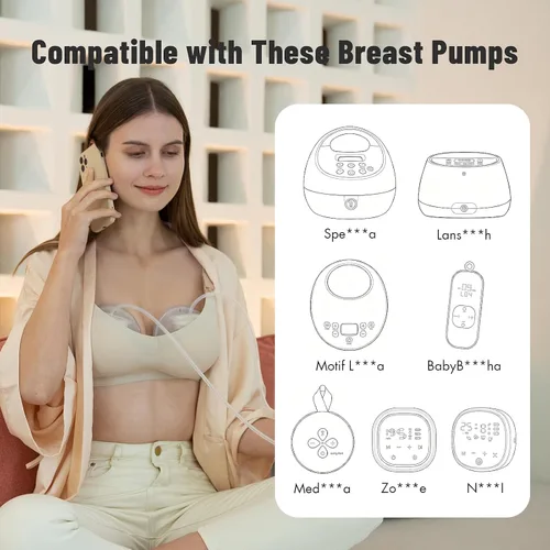 Vista 2 de Phanpy Extractor de Leche Portátil con Recolector de Leche, Nuevas Piezas de Copa, Accesorios de Reemplazo Originales para Extractor de Leche