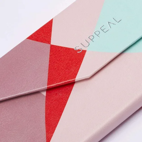 Vista 7 de Estuche de gafas para mujer con tela en patrón de diseñador