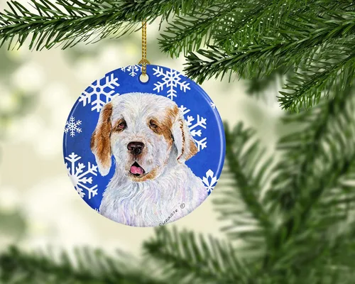 Vista 381 de Caroline's Treasures Cavalier Spaniel - Adorno de cerámica para colgar en el árbol de Navidad, para el hogar, Navidad, fiestas, regalo, 3 pulgadas