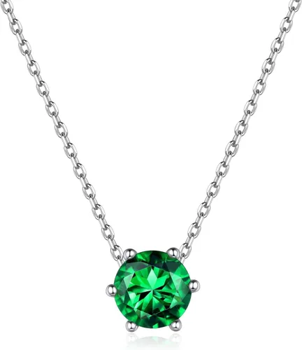 Vista 17 de ChicSilver Birthstone Necklace for Women 925 Sterling Silver Stone Necklace 925 Sterling Silver, Hypoallergenic for Sensitive Skin, 12-Months Zafiro