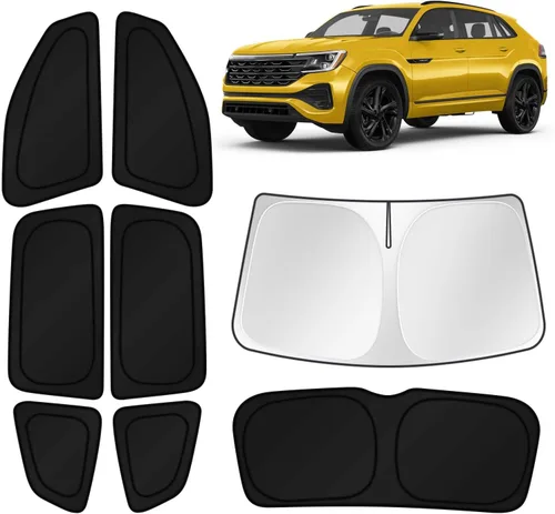Vista 325 de KUST - Parasol plegable para parabrisas para BMW X1 E84, accesorios 2011 2012 2013 2014 2015, protector de visera de sol ajustable que bloquea