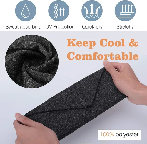 Vista 3 de MoKo Scarf Mask Bandana with Ear Loops 3 Pack, Neck Gaiter Balaclava with Filter Pocket UV Protection Mask