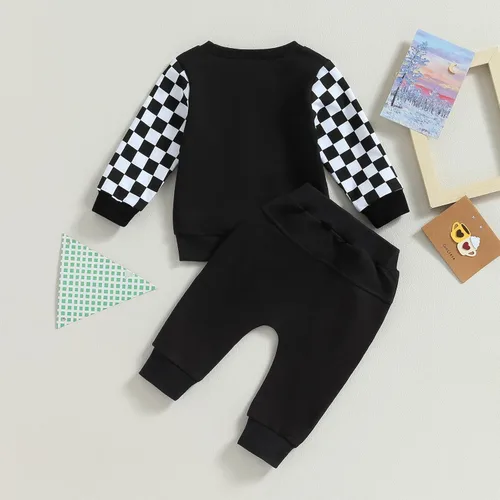 Vista 3 de Lesimsam Conjunto de sudadera de manga larga para bebé niño y niña, para otoño e invierno
