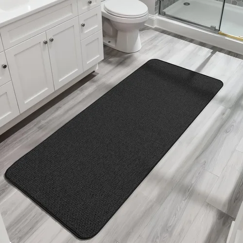 Vista 23 de Tapete de baño ultrafino, con base de goma, antideslizante, secado rápido, lavable a máquina, pelo bajo, absorbente, para ducha exterior, fregadero