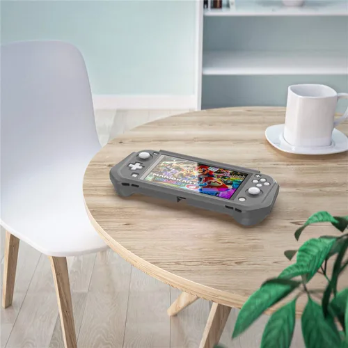 Vista 6 de iNOTOGG Compatible with Nintendo Switch Lite, Gray, Ergonomic Design Protective Case with Anti-Scratch Material, Includes Wet and Dry Wipes for