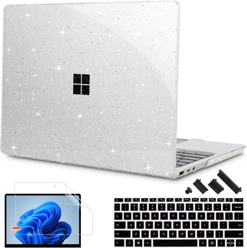 Vista 13 de Tuiklol Funda para portátil Microsoft Surface Go 3/2 / 1 de 12.4 pulgadas, carcasa rígida de plástico con protector de pantalla y cubierta Keyborad