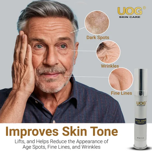 Vista 5 de UOG (United One) Complejo de suero facial – Suero facial hidratante y reafirmante Levanta, aprieta y mejora la textura de la piel Reduce