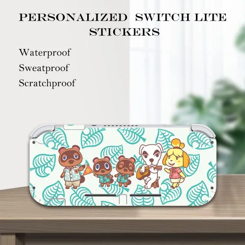 Vista 6 de PERFECTSIGHT Compatible con Nintendo Switch Lite - Calcomanía de vinilo de dibujos animados kawaii, película protectora de bonito