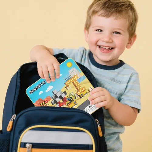Vista 4 de Magnetic Engineering Travel STEM：49PCS Mini Blocks Kit for Ages 3-8