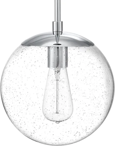 Vista 12 de Design House Gracelyn 588509-PC - Colgante regulable con 1 luz, globo de cristal transparente y semillero, cromo pulido