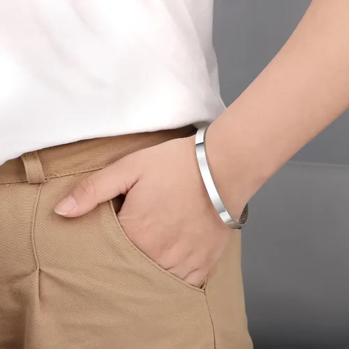 Vista 2 de JoycuFF - Regalos conmemorativos por la pérdida de mamá, papá, joyas en memoria de personas, brazaletes de condolencias o duelo con mensaje secreto
