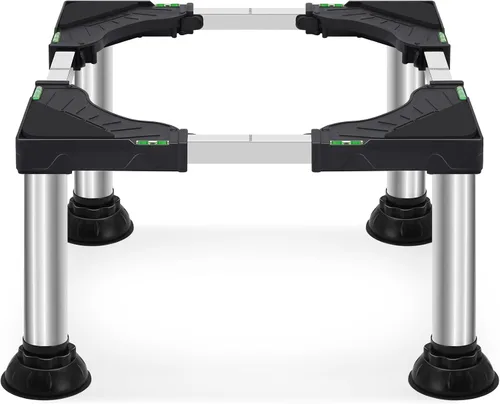 Vista 10 de Nefish Mini soporte para nevera, altura de 5 a 6.1 pulgadas, pedestal ajustable de 16 a 24 pulgadas, para lavadora y secadora, con 4 pies fuertes