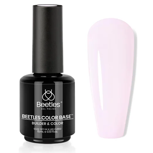 Vista 19 de Beetles - Esmalte de uñas en gel base color nude, 15 ml, base de goma 5 en 1, marrón neutro claro, punta francesa, esmalte de uñas en gel Base