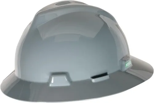 Vista 4 de MSA V-Gard Casco de Ala Completa con Suspensión - Carcasa de Polietileno, Protección Superior contra Impactos y Correas de Corona Autoajustables