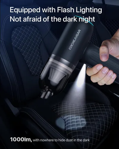 Vista 9 de Aspiradora portátil inalámbrica de mano, 18KPA 4 en 1, aspiradora magnética de mano inalámbrica con luz LED, tiempo de funcionamiento de 30 minutos