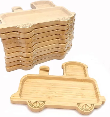 Vista 11 de JB HOME COLLECTION 4919 - Plato de bambú para refrigerios, ecológico, con forma de cara de conejo, 11 x 7.5 pulgadas, 1 unidad