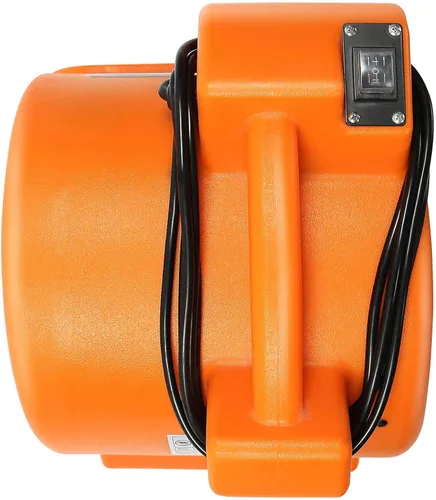 Vista 6 de Dryser 6pk Air Mover - Ventilador de piso industrial de 2 velocidades 1/2 HP - Ventilador de secado de alfombras naranja