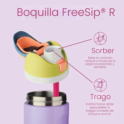 Vista 6 de Owala Botellas de agua aisladas de acero inoxidable de 32 onzas con popote, juego de 2
