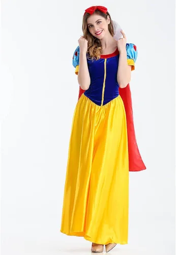 Vista 5 de KUFV Disfraz de princesa de Halloween para mujer color blanco nieve