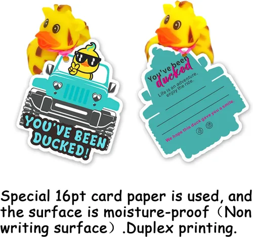 Vista 3 de You 've Been Ducked, etiquetas de pato, etiqueta de patos lindos, tarjeta de juego de patitos, paquete de 35 etiquetas de patado de 2.8 x 2.4