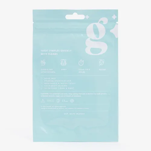 Vista 2 de GLEAM Parches de espinillas – Parche refrescante para curar el acné – Bandas hidrocoloides para la cara – Calcomanías absorbentes – Transpirable