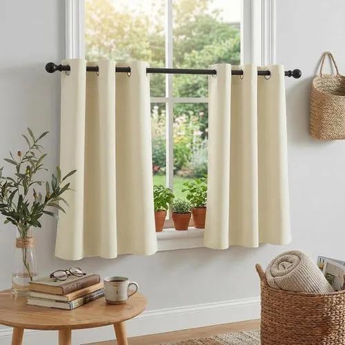 Vista 82 de RYB HOME - Cortinas para armario de 36 pulgadas, cortinas para oscurecer la habitación con ojales resistentes a la oxidación, cortinas de Aqua