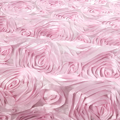 Vista 2 de Ben Textiles Inc. Roseta de boda rosa satinado