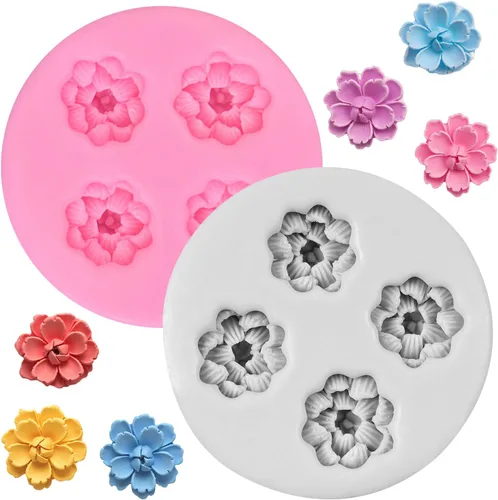 Vista 15 de Moldes de silicona de girasol, molde de fondant de flores para decoración de pasteles, decoración de cupcakes, pasta de caramelo de chocolate, juego