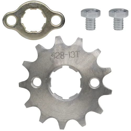 Vista 7 de Piñón delantero de motor de motocicleta 428 10T de 0.669 in para motocicleta de 50 cc, 70 cc, 110 cc, 125 cc, Honda TaoTao Roketa Chinese ATV Quad