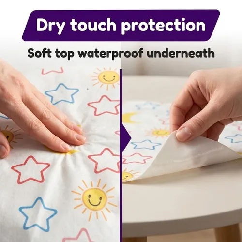 Vista 3 de Mighty Clean Baby Paquete de 22 fundas desechables para asiento de inodoro, tamaño XL, impermeables, para niños pequeños, niños y adultos, viajes