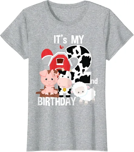 Vista 25 de Camiseta para fiesta de 2 años con texto en inglés "It's My 2nd Birthday", Negro