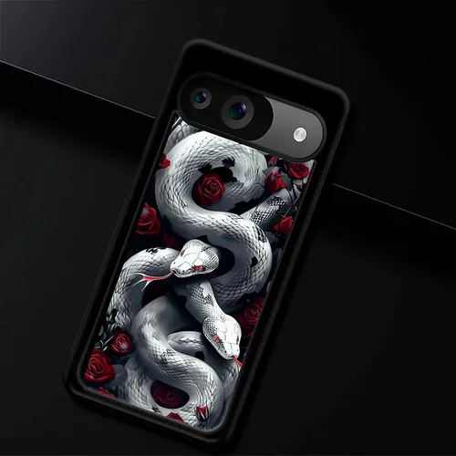 Vista 1334 de Compatible con Google Pixel 4A 5G Mobile Case Creative Acrylic Panel trasero Silicona Protección Grip especialmente diseñado para Google Pixel 4A 5G