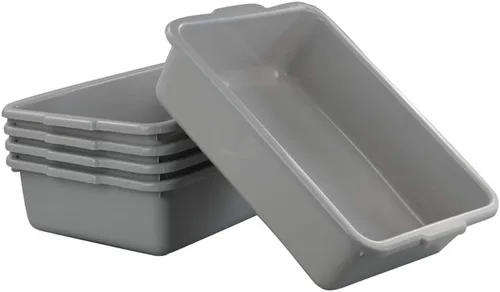 Vista 6 de Obstnny Caja de bañera de autobús comercial pequeña de 8 L, lavabo de plástico para lavado, 5 paquetes